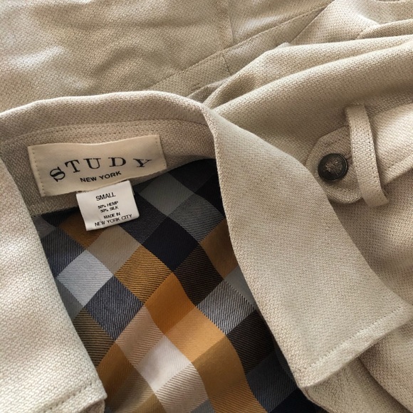 STUDY New York blazer jacket Hemp silk ethical S - Picture 6 of 8